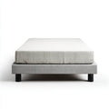 Doppelbett Polsterbett mit Matratze Hellgrau 160 x 200 cm Polyester Rechteckig