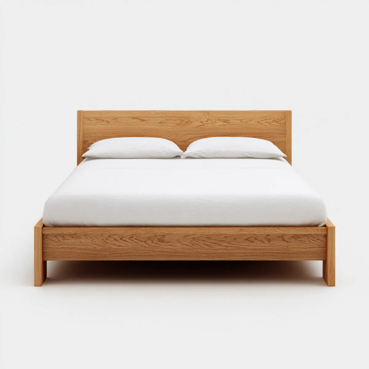 Doppelbett Bettgestell Natur Eiche massiv rechteckig Liegefläche 180 x 200 cm Außenmaße 190 x 212 x 100 cm