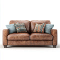 2-Sitzer Sofa Braun 168 x 88 x 88 cm PU-Kunstleder Rechteckig