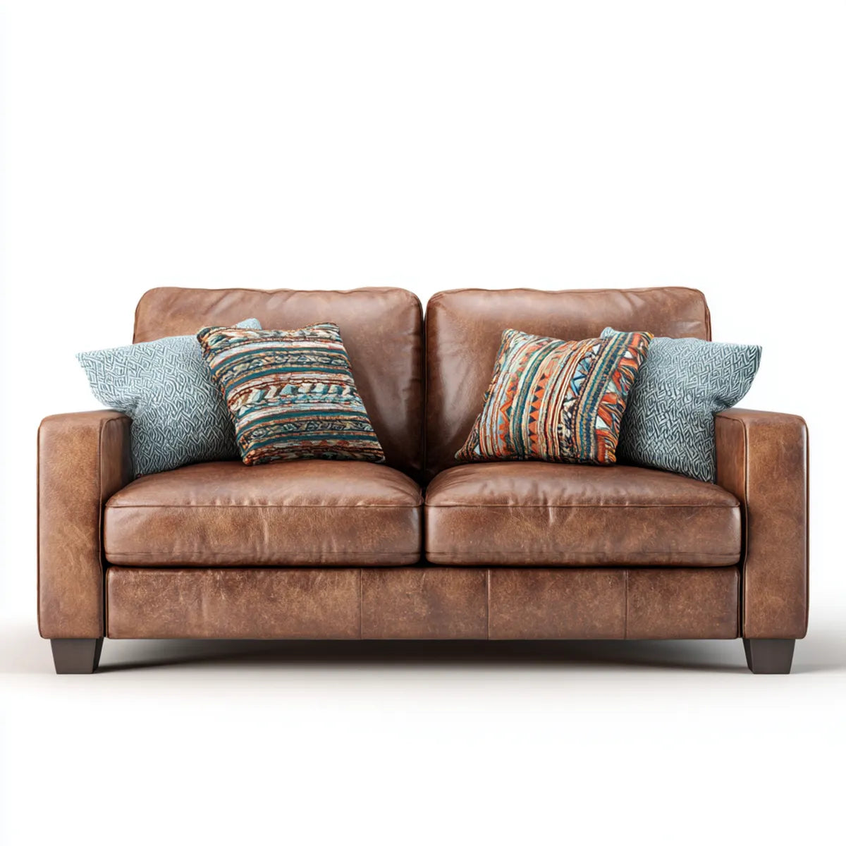 2-Sitzer Sofa Braun 168 x 88 x 88 cm PU-Kunstleder Rechteckig